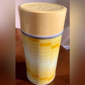 1970s Yellow Color Block King Seeley
Metal Thermos Pint.